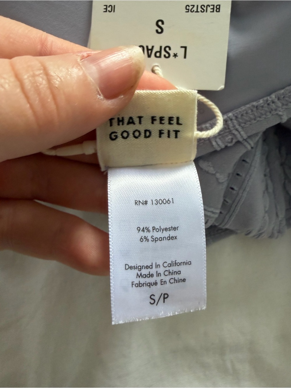L*space Lavender “Ice” Textured Bandeau Bikini Top & Bottom Set Small NWT - Picture 9 of 13